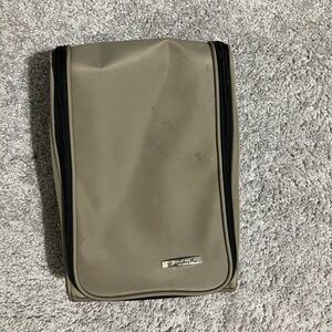 Travel “Everything Bag” Tan & Black Toiletry Bag - Hang & Carry Handles